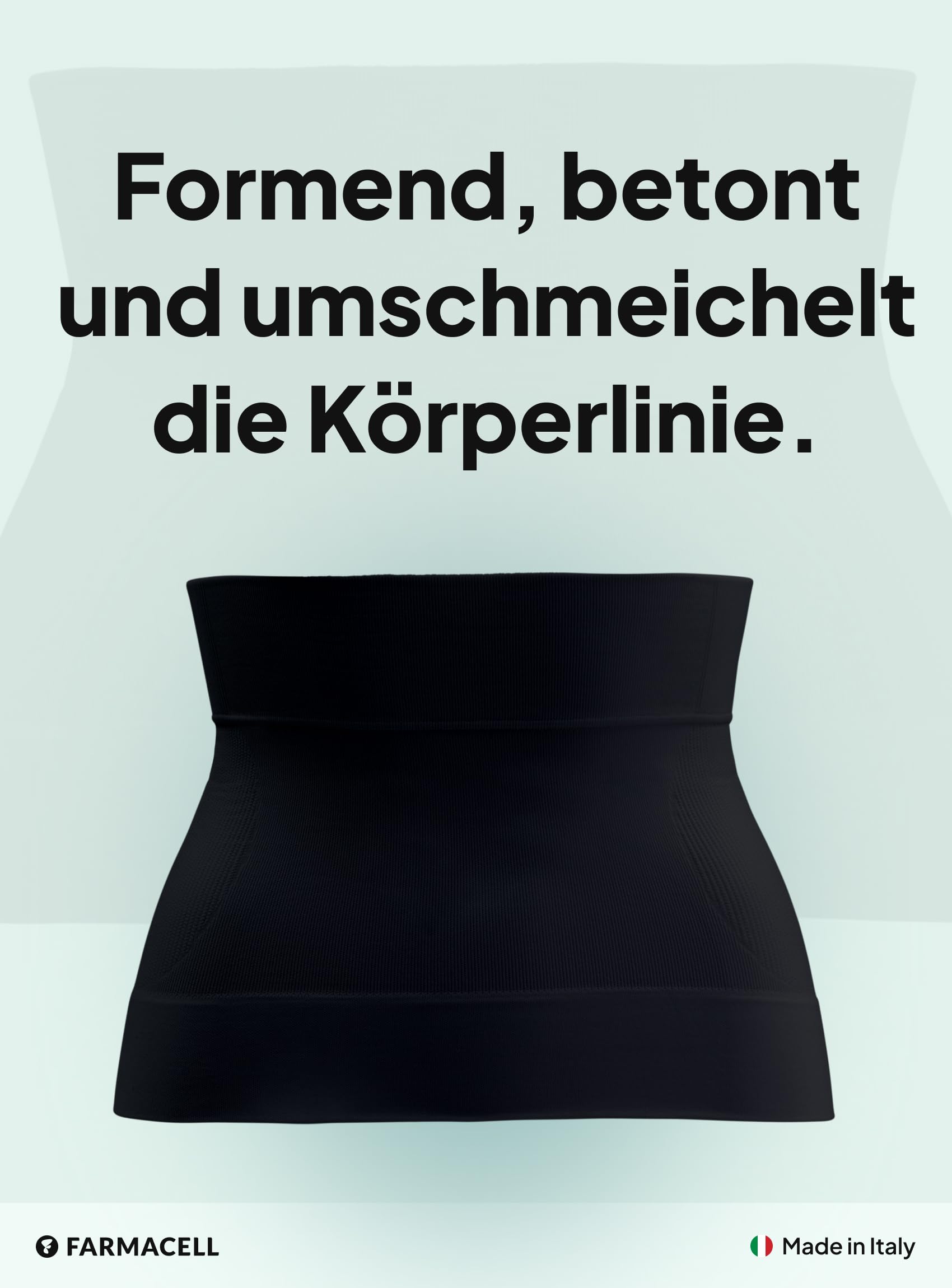FarmaCell Shapewear Bauchweggürtel Damen, Figurformende Unterwäsche, Made in Italy, 605