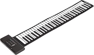 61 Keys Roll Up Piano,Portable Rechargeable Keyboard Piano Electronic Hand Roll Piano With Speakers,Support MIDI Output,Recording,Editing,Playback,Piano for Beginners (UK Plug)