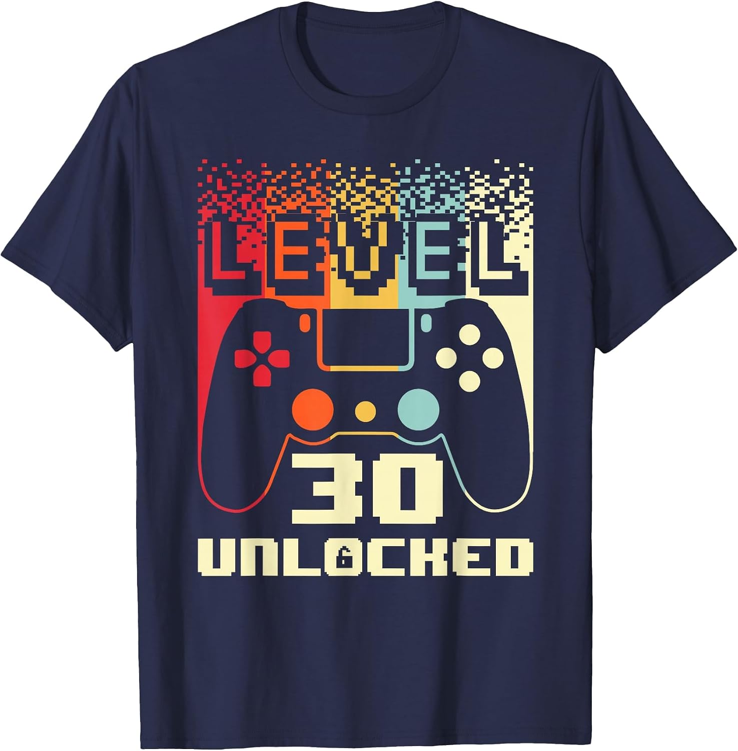 30th Birthday for Men Level 30 Unlocked Gamer 30 Year Old T-Shirt image 4