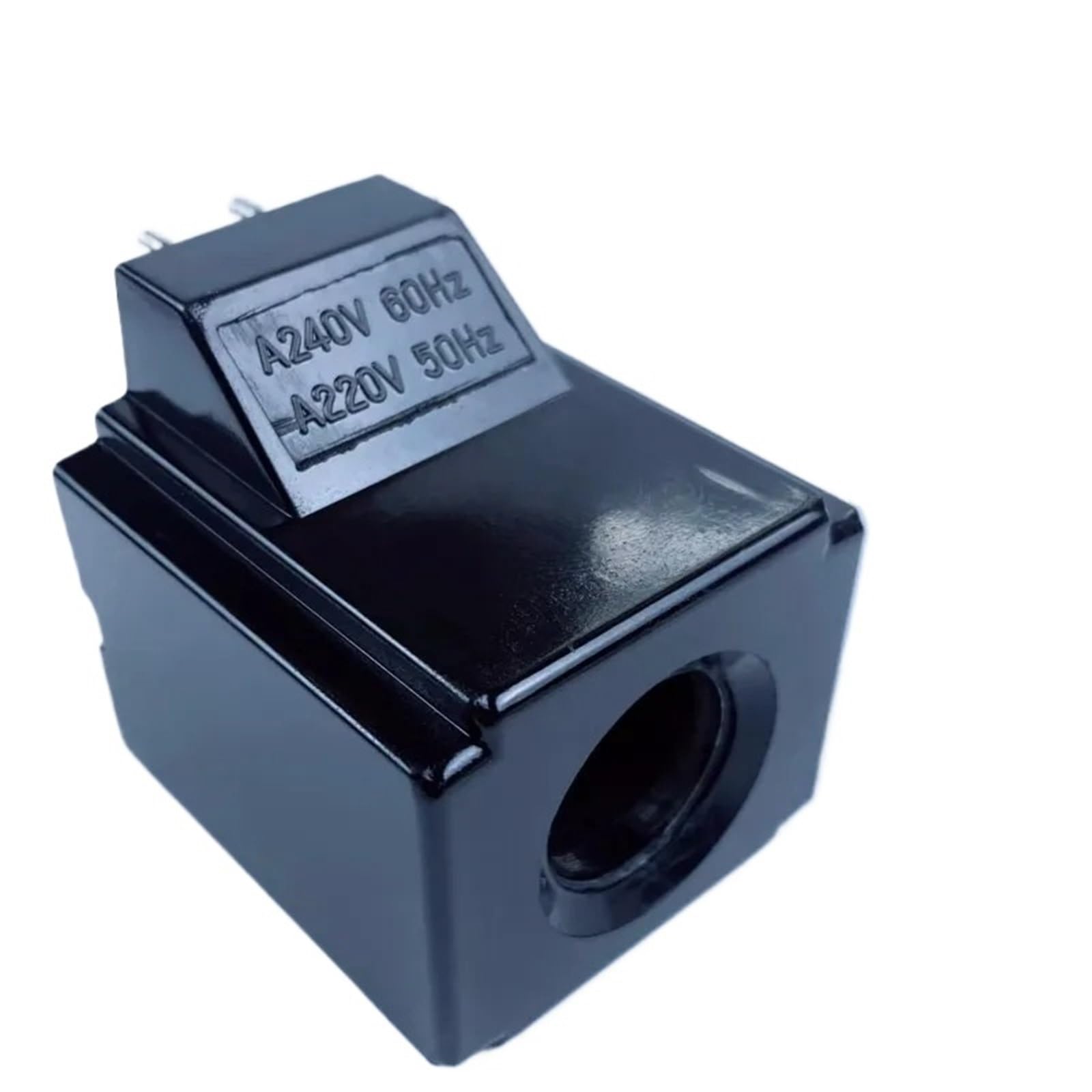 Yjcebgped Ac220v 1Pcs Copper Hydraulic Electromagnetic Control Valve Coil, Two-Pin Type Ac 110V/Ac 220V Inner Diameter20mm Height51mm(Ac220v)