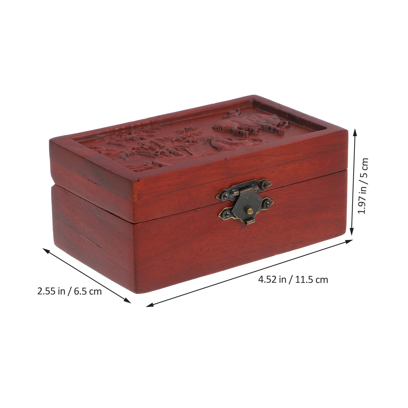 ERINGOGO Coffrets à Bijoux en Bois de Palissandre Style Rétro Délicat, Boîte de Rangement pour Boucles D'oreilles et Colliers, pour Décoration ou Anniversaire