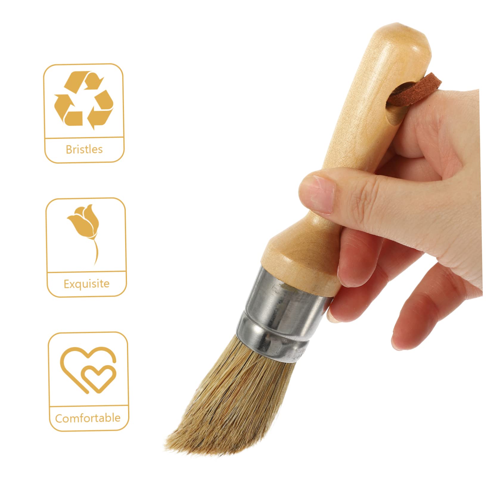VILLCASE 3 Set Di Pennelli Per Pittura Con Setole Morbide E Manico in Legno Uso Quotidiano Pennelli Per Acquerelli Per La Casa 3 Pezzi*3