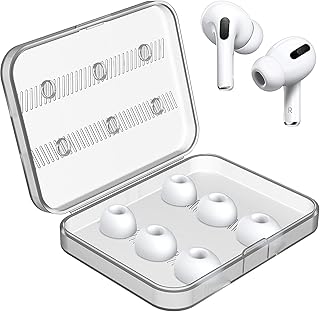 Link Dream 6 Pieces Replacement Ear Tips for AirPods Pro/AirPods Pro 2 (2nd Generation) with Noise Reduction Hole, Silicon Ear Buds Tips with Portable Storage Box (S/M/L 3 Pairs)