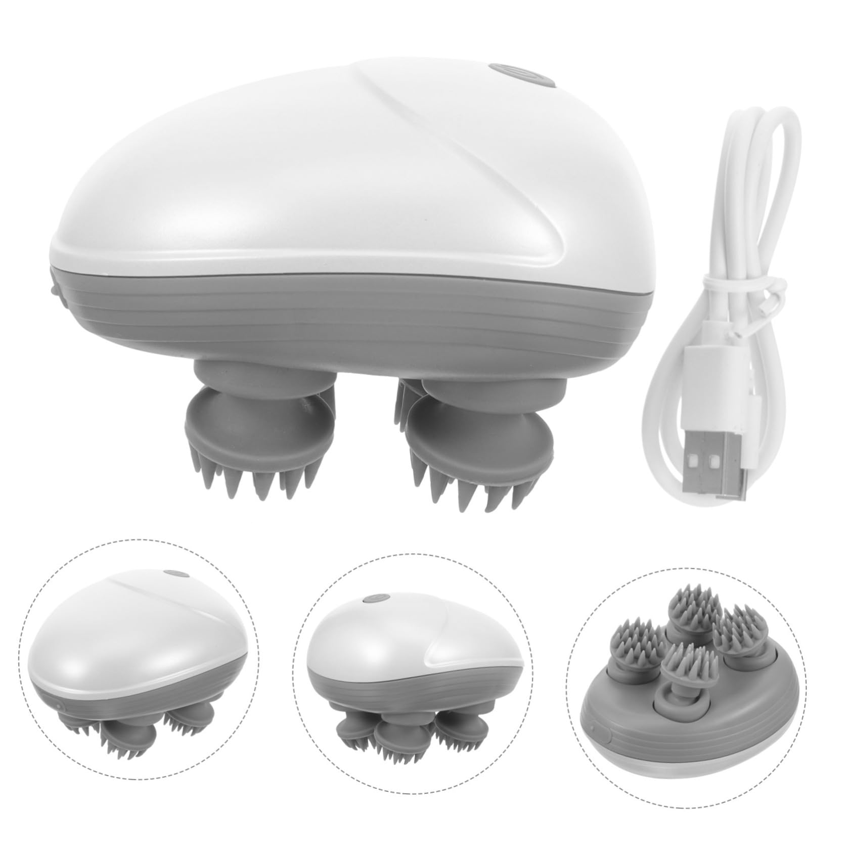 Baluue 2 Juegos Masajeador Eléctrico para Cabeza y Cabelludo Masaje Profundo y Ergonómico Uso Húmedo y Seco Multifuncional para Cuerpo y Mascotas Diseño Cómodo y Seguro Azul