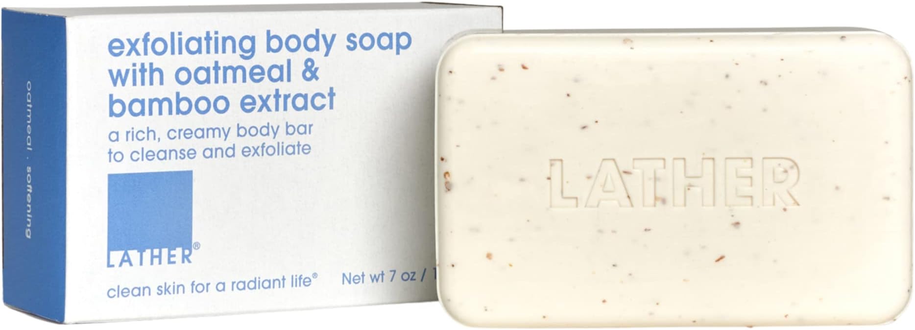 LATHER Exfoliating Body Soap With Oatmeal & Bamboo Extract