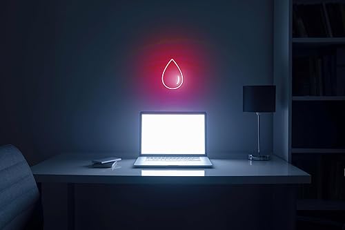 Miniatura 5 de AdvPro Muestra de neón LED de silicona de la flexión de la gota de agua - blanco - st16s32-fnu0070-w