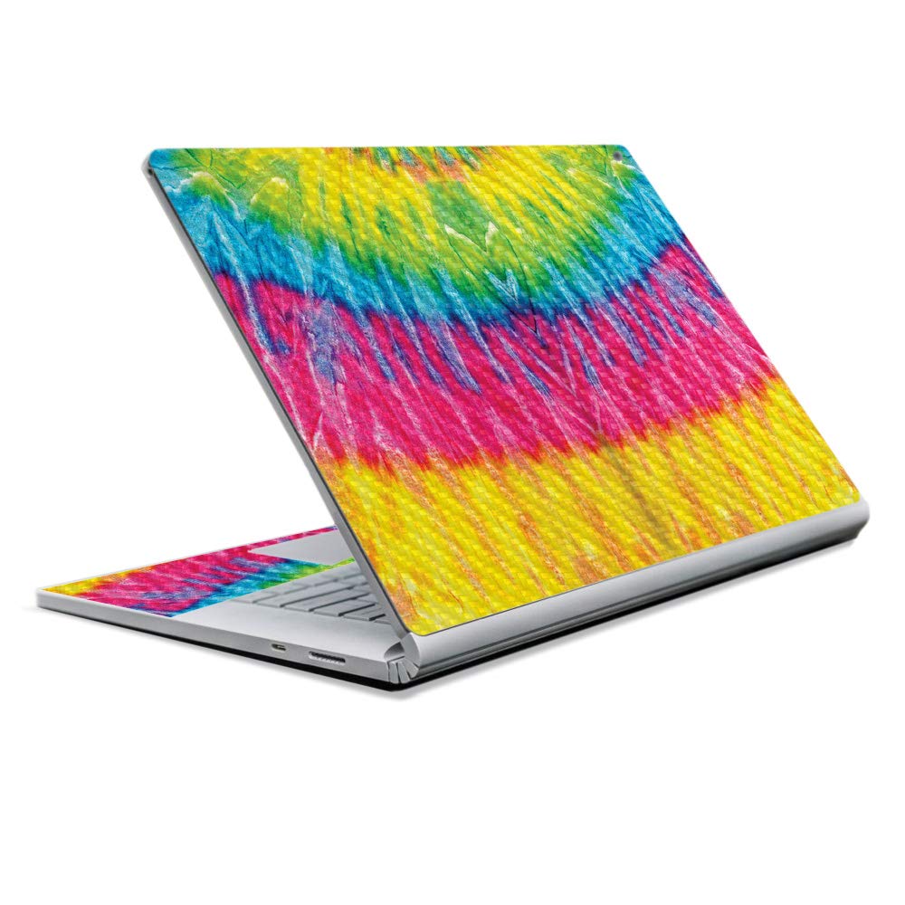 MightySkins Carbon Fiber Skin for Microsoft Surface Book 2 13" (2017) - Tie Dye 2,Protective, Durable Textured Carbon Fiber Finish,Easy to Apply, Remove, and Change Styles,