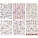 Valentine's Day Nail Stickers 3D Heart Nail Decals Valentine Nail Art Stickers Sexy Lips Love Kiss Angel Baby Heart Designs Nail Sticker Self-Adhesive Nail Decorations for Women Kids Girls(12 Sheets)