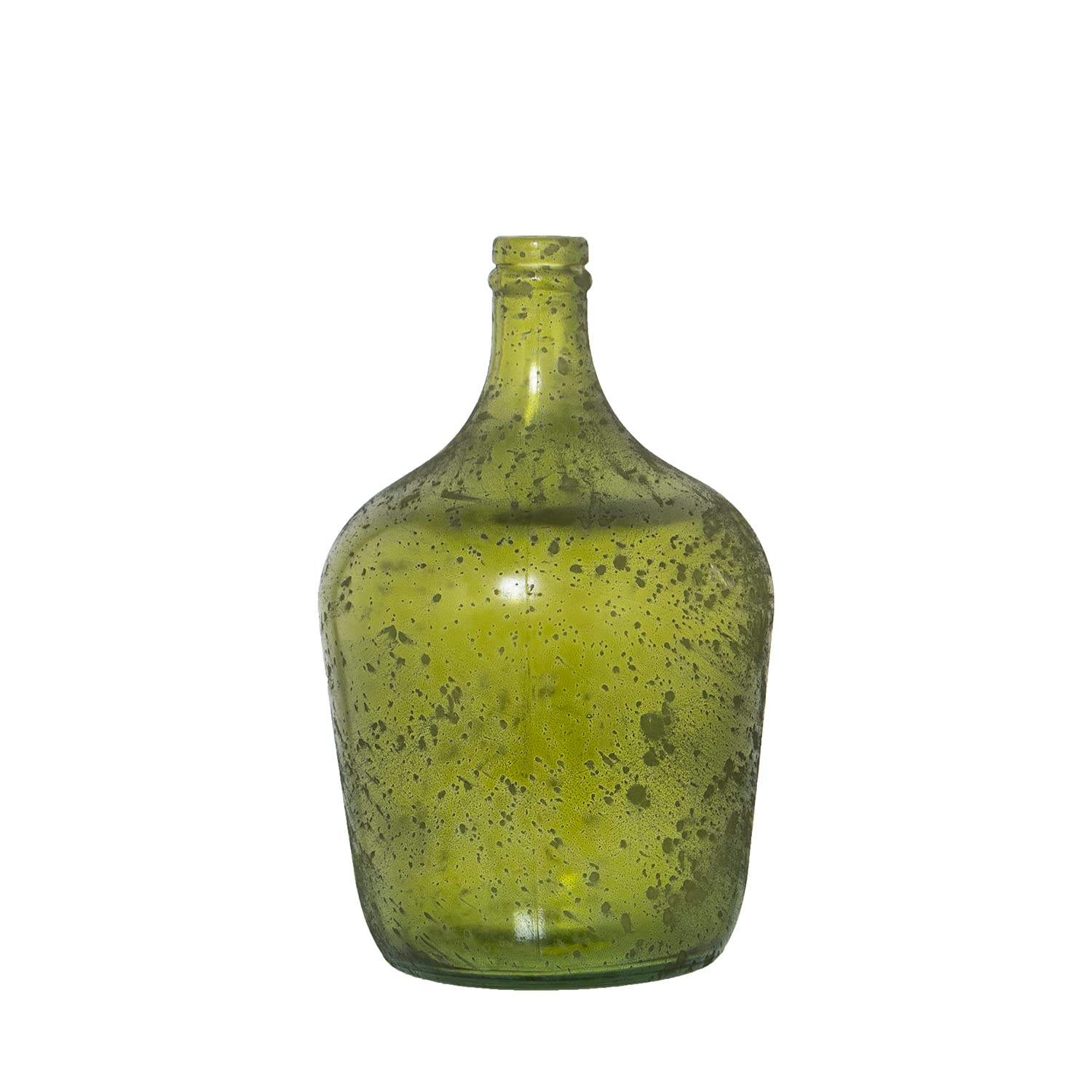 Jarron de Vidrio Reciclado con Forma de garrafa de 4l en Verde 18x30cm
