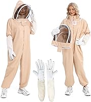 Vista 7 de Traje de abeja y trajes de abeja para hombres a prueba de picaduras y guantes