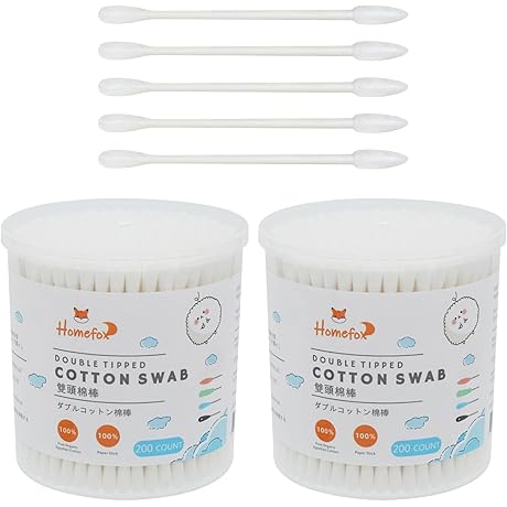 Cotton Swabs Precision Pointed - Double Side Soft Gentle Cruelty-Free Lint-Free