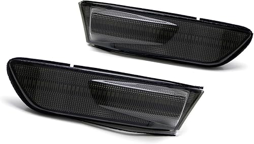 Miniatura 6 de iJDMTOY Kit de montaje de luces laterales para guardabarros delanteros blancos con lente ahumada negra compatible con Infiniti G35 Coupe 2003-2007