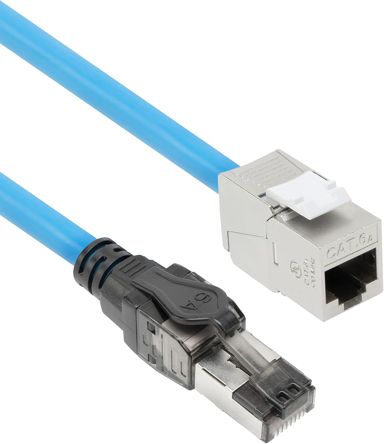 Монтажный кабель ACT CAT6A S/FTP 50 м, заводская сборка, поддержка 4PPoE 100 Вт, сечение 23AWG, классификация B2ca, разъем RJ45, д