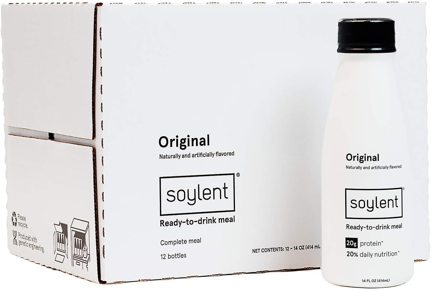 Soylent Meal Replacement Shake, 14 oz Bottles, 24 Pack (Original)