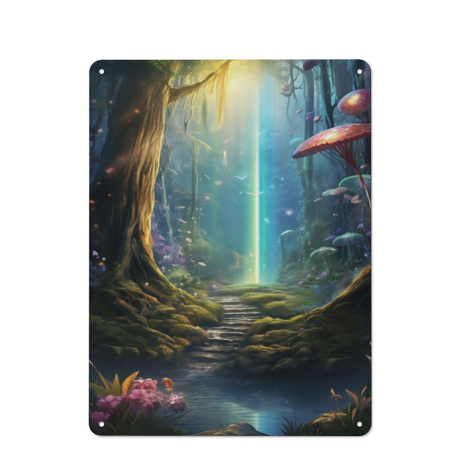 Junmoney Mystical Enchanted Forest Retro Metal Sign 40X30cm Featuring For Bar Or Restaurant, For Bar Decor Enthusiasts
