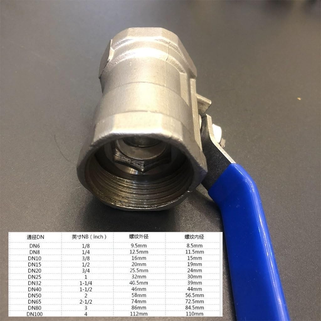 ボールバルブ 1 個ステンレス鋼 1/4 "3/8" 1/2" 3/4" 1" 1-1/4&