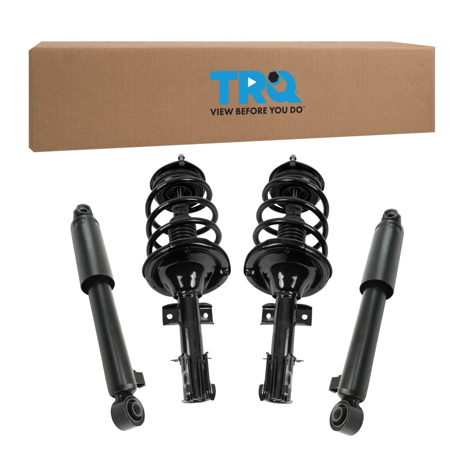 TRQ Front and Rear Complete Strut Assembly &amp; Shock Absorber Kit Complete Strut &amp; Coil Spring Assembly Compatible with 2007-2012 Hyundai Veracruz