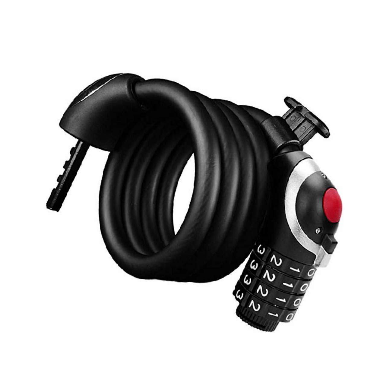 FASTPED® Bike Lock Cable Self Coiling Heavy Duty Cable Locks 4 Lock