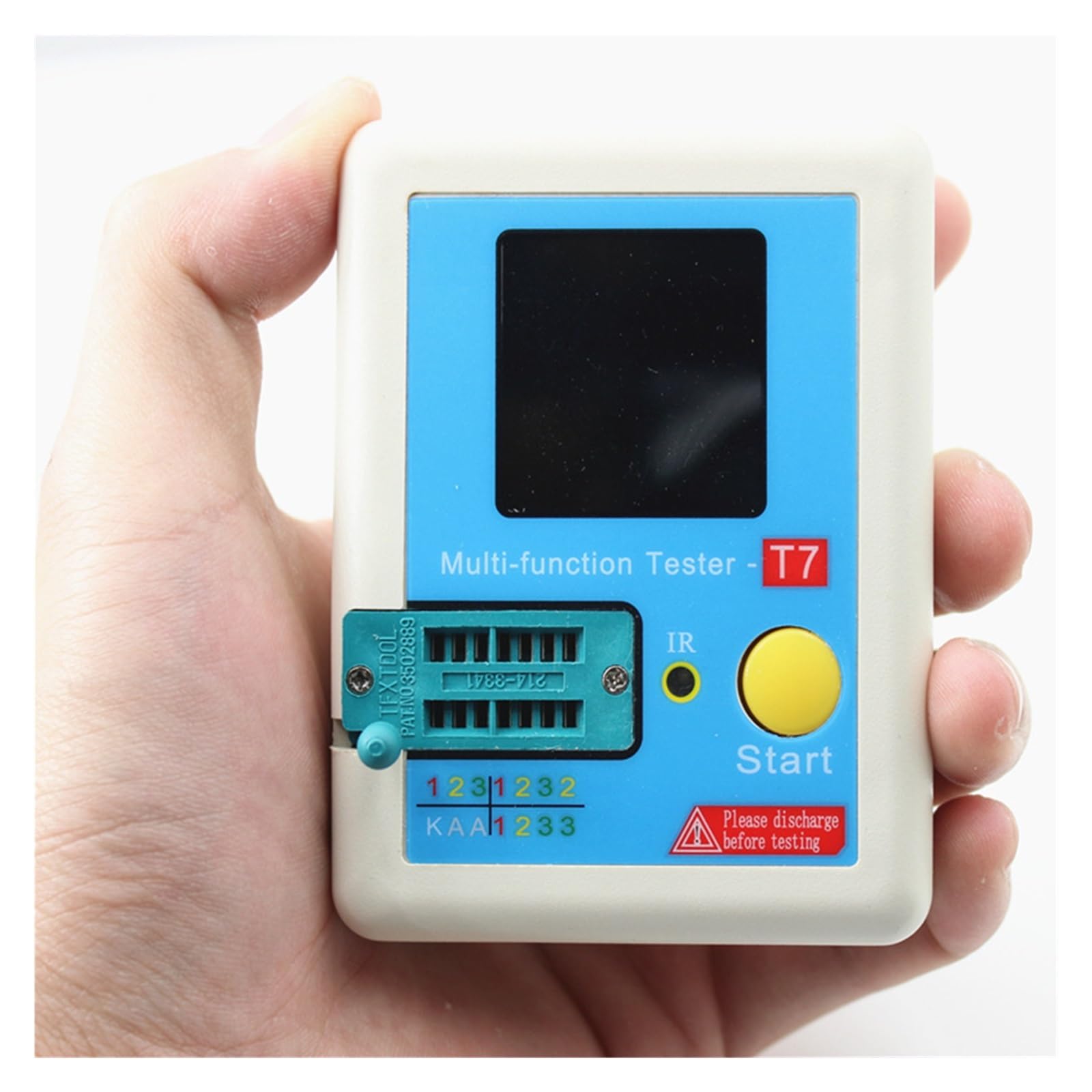 LCR-T7 Transistor Tester TFT Diode Triode Capacitancia Meter LCR ESR NPN PNP MOSFET IR Multifunción Multímetro Análisis Detección Preciso Exhaustivo