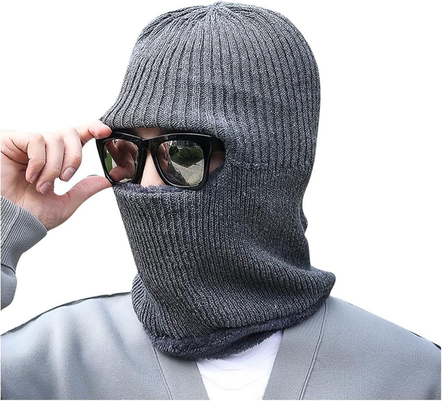 Monkey Cap with Nech Scarf for Men & Women Woolen Warm Stretchable Soft Fur Flip Flop Skull Beanies Balaclava Full Face Mask Protect | Wind Sun Dust Proof for Women & Girl-picture-36