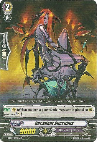 Cardfight!! Vanguard TCG - Decadent Succubus (BT03/043EN) - Demonic Lord Invasion
