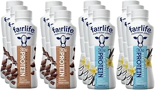Fairlife Nutrition Plan High Protein Shake Variety Pack Sampler - Chocolate & Vanilla - 11.5 Fl Oz (12 Pack)