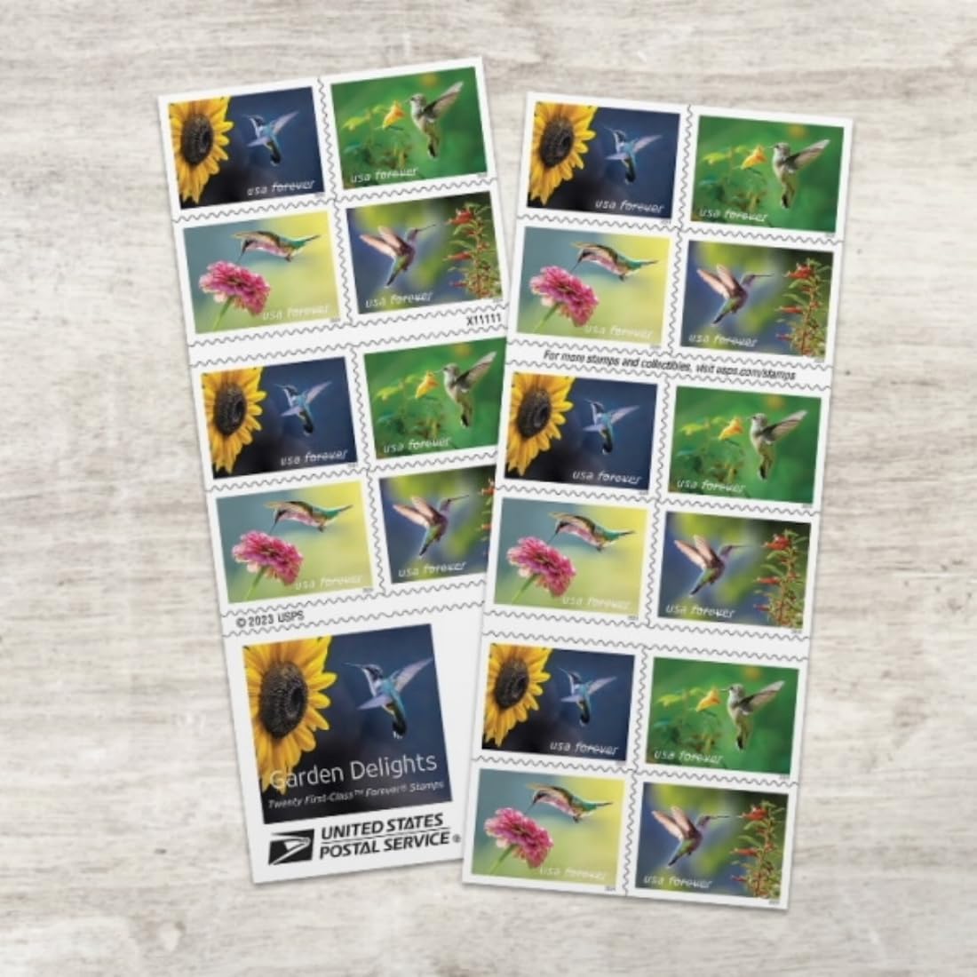 Garden Delights (Booklet of 20) First-Class Mail Forever Postage Stamps Scott #5845-5848