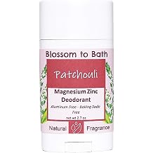 Patchouli Magnesium Zinc Deodorant 2.7 ounce - Pure Essential Oil Fragrance - Lasts All Day with a Woodsy Exotic Scent