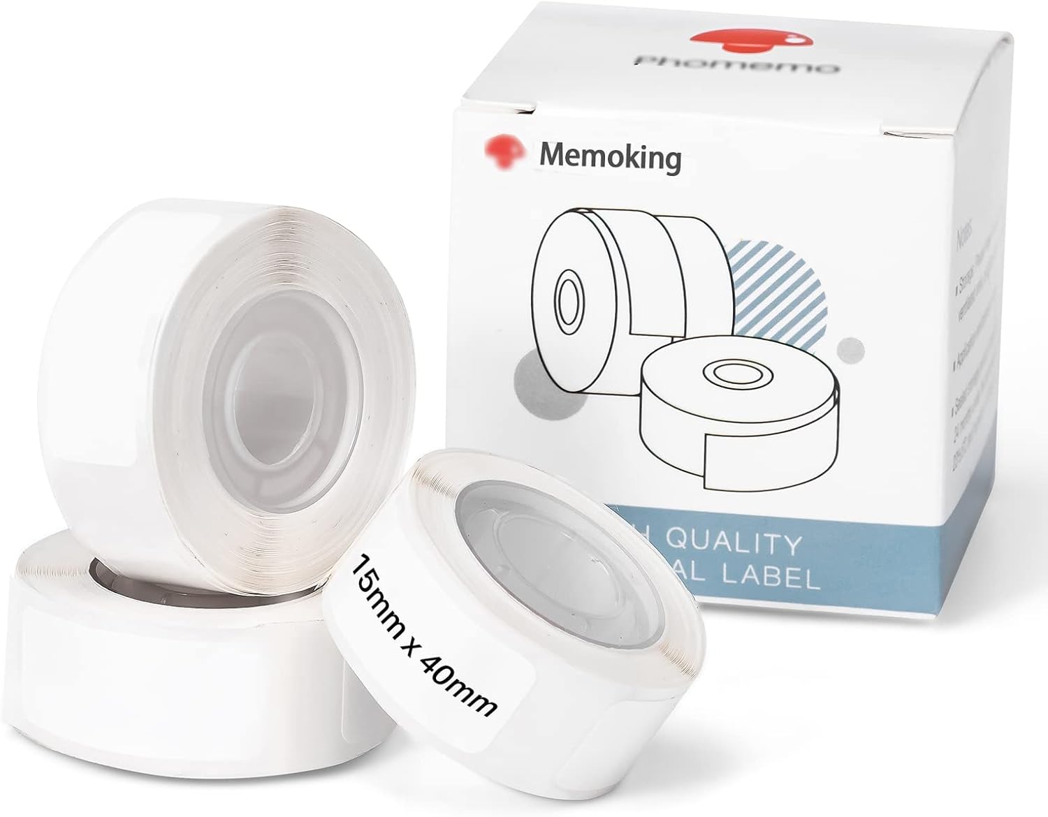 White Q30S Labels Tape - HD Thermal Labels for Q30 / Q31 / Q32 / Q30S Label  Sticker Paper - 1/2