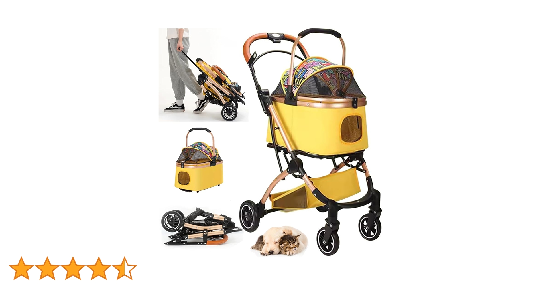 Amazon.co.jp: JZOOOZ ペットカート 分離型 キャスター付き 前輪