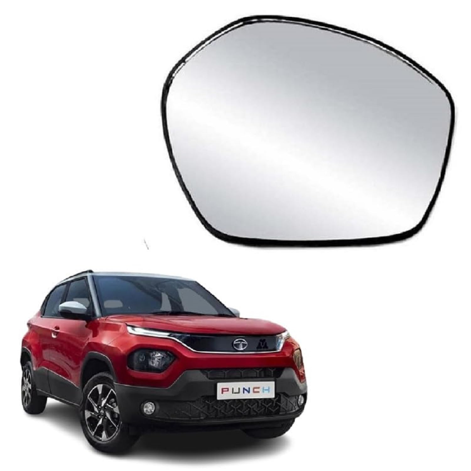 STYCARO- Side View Mirror Glass Plate compatible with Tata Punch 2021-2023 Model (RIGHT DRIVER SIDE)-image-25