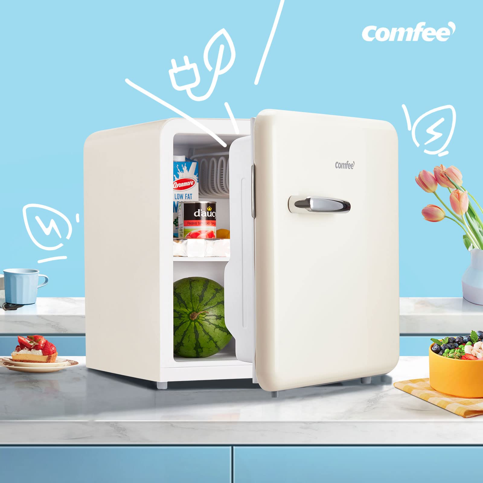 Frigo Retrò COMFEE' 116 Litri Con Freezer - Silenzioso E Eco - Foto 10