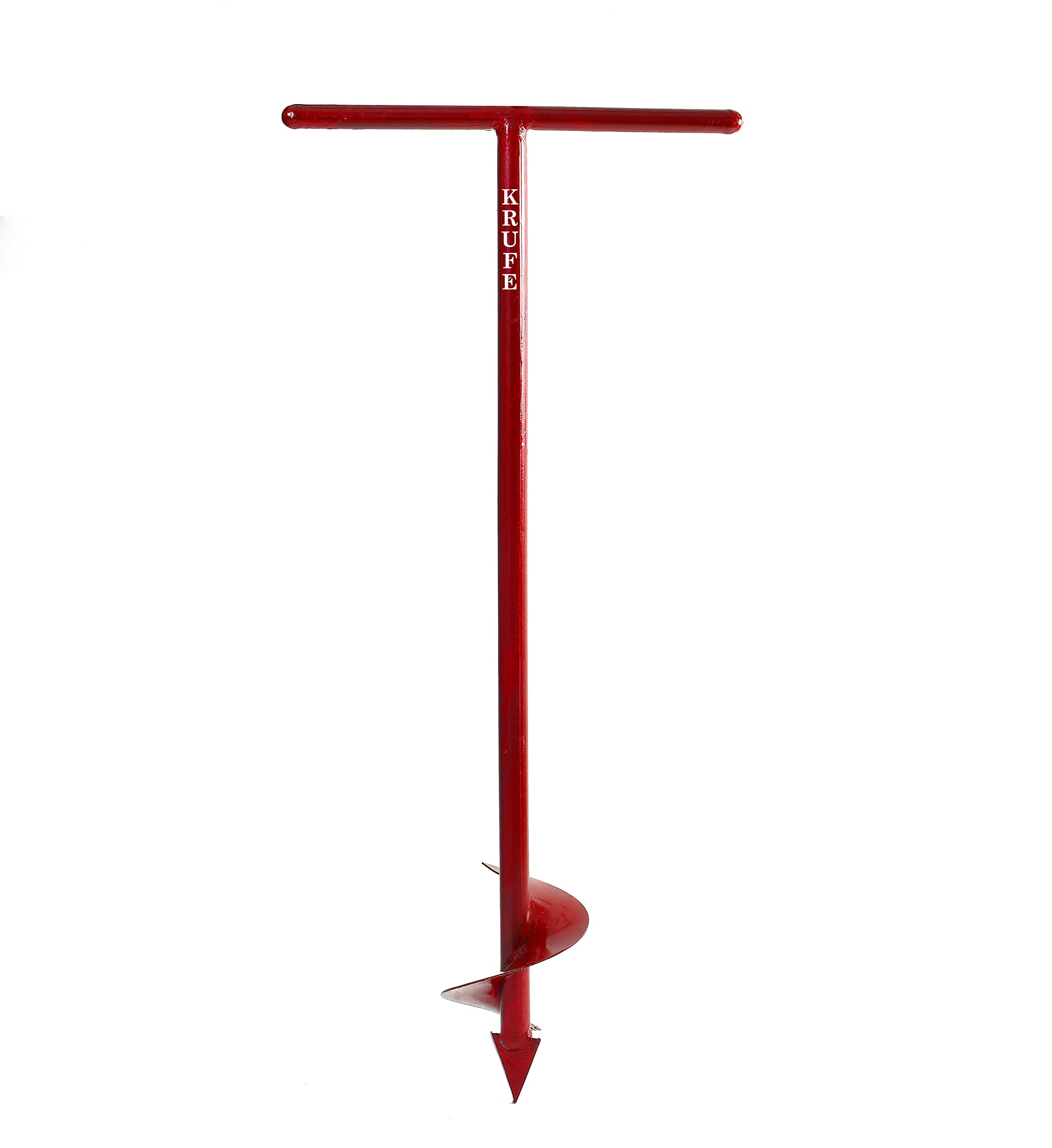 KRUFE Heavy Duty Post Hole Hand Auger (Single Blade, Red) : Amazon.in ...
