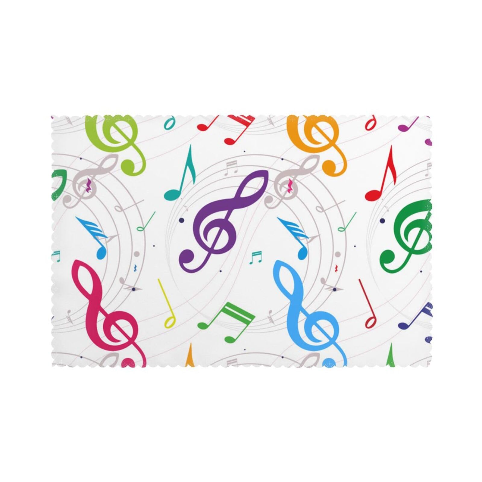 Sets de table Couleur de la Musique 30x45cm lavables pour protéger votre table des plats chauds