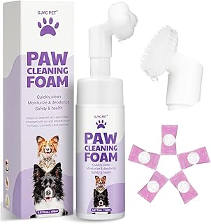 GJYC PET Wasserloser Pfotenreiniger mit Silikonschrubber - Pflanzenbasierter Schaum & Mikrofasertücher Set product image