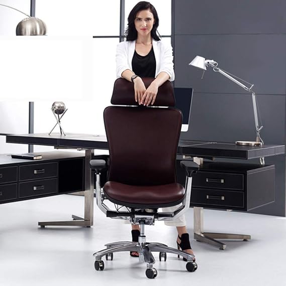 Chairs Boss Ergonomic Computer Office Home Leather Executive Home Comfortable Game Swivel,Black-74 * 74 * 130cm