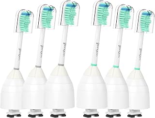 Replacement Toothbrush Heads for Philips Sonicare Replacement Heads E-Series,Compatible with Phillips Sonicare Replacement Brush Head Essence,Elite,for Sonic Care Electric Tooth Brush 6 Pack
