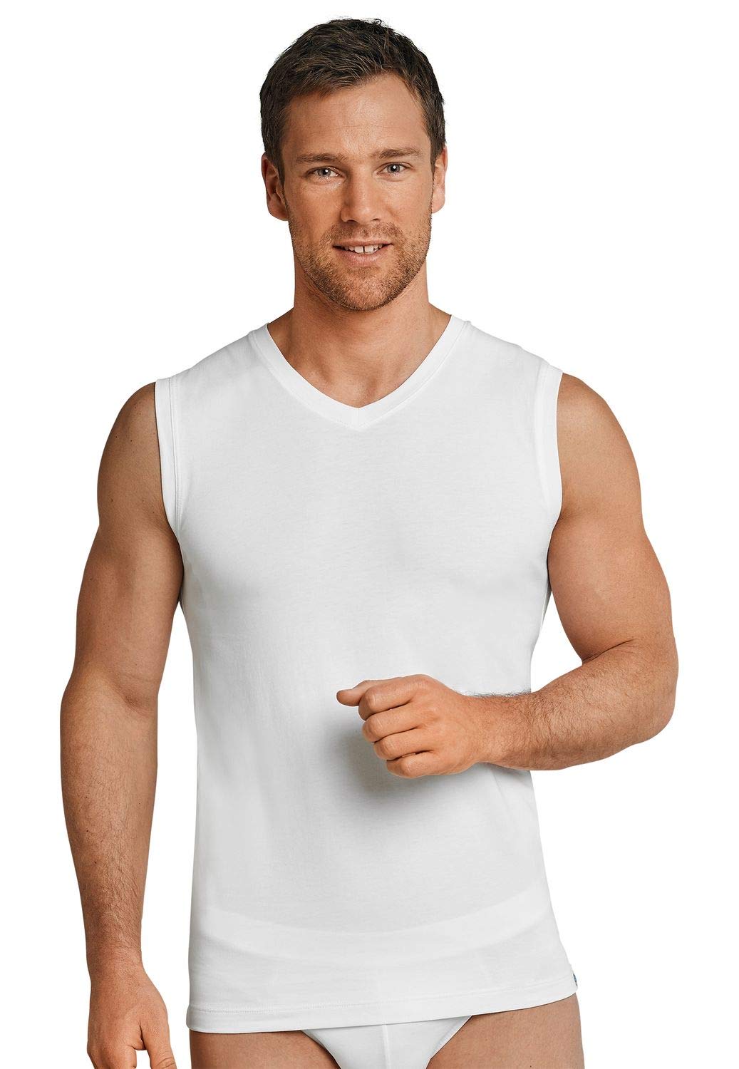 Schiesser Men's Tank Top Long Life Cotton S M L XL XXL Black White Shirt Sleeveless Cotton Basic