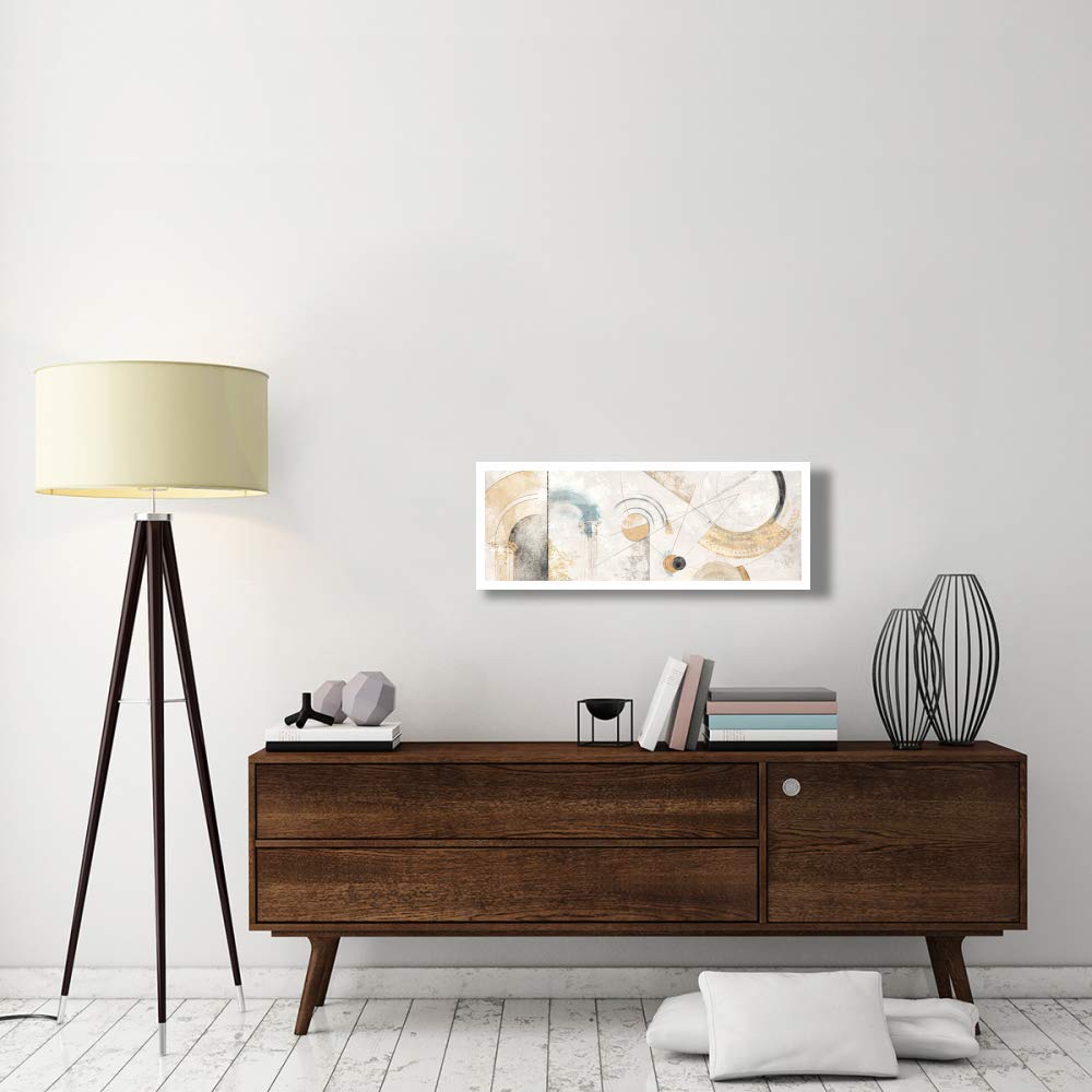Oeuvres Italia géométrie complesse-Papier Art-38"x14"