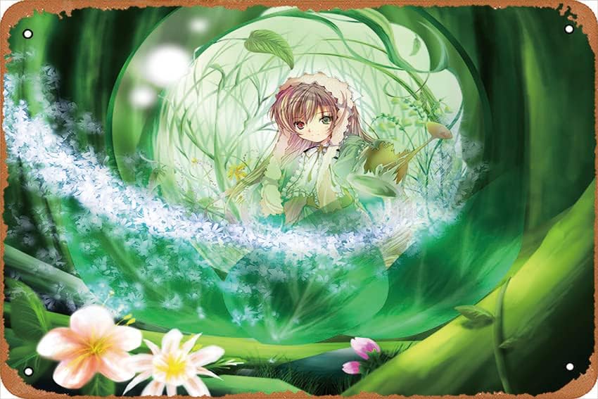 Cartel de metal de Rozen Maiden de anime, cartel de metal vintage para decoración de pared, 8 x 12 pulgadas