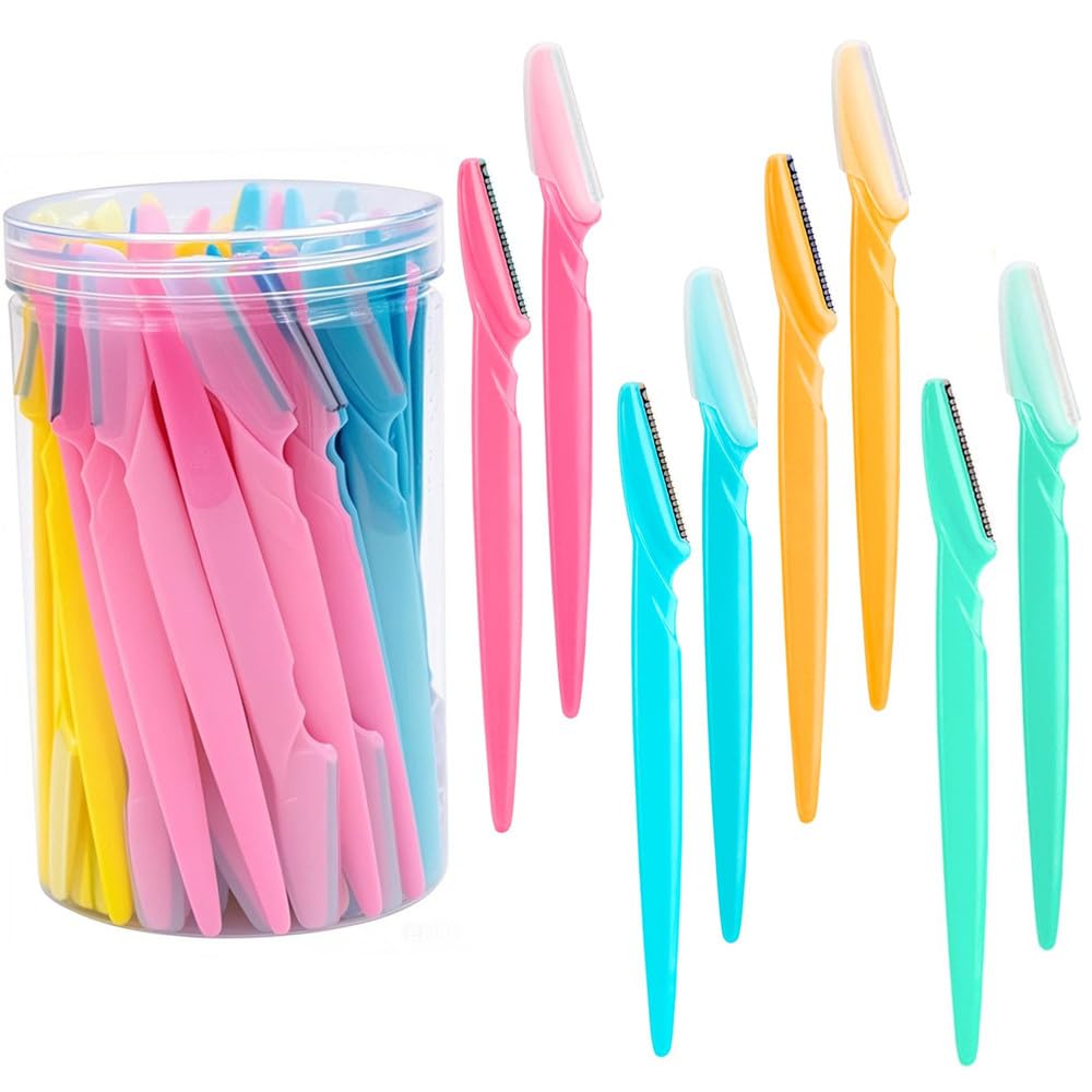 ?66PCS Eyebrow Razor Multipurpose Exfoliating Dermaplaning Tool for Face Facial and Eyebrow Shaper with Precision Cover for Women Men Easy to Use (66PCS)