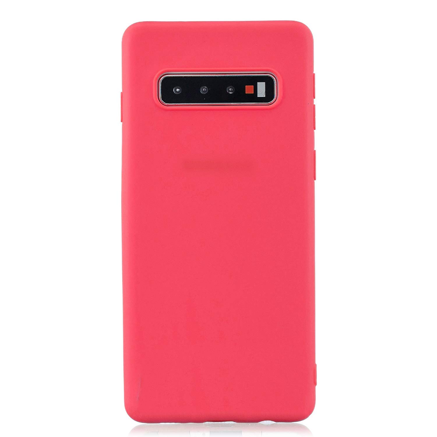 cuzz - Carcasa para Samsung Galaxy S10 Plus+(1 Protector de Pantalla de Cristal Templado) Color sólido Premium Flexible de Silicona TPU y Funda Delgada y Antideslizante, Color Negro — view 10