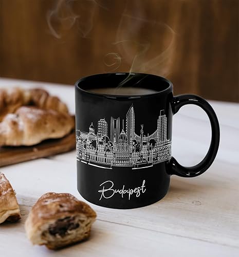 Miniatura 114 de Taza de cerámica Madrid Spain Skyline, taza blanca de recuerdo de Europa de 11 onzas, taza de café personalizada, regalo para cumpleaños, taza