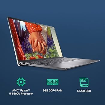 DELL Inspiron 15 Ryzen5 5500U メモリ8GB SSD Dell 15 (2021) AMD R5-5500U 15.6 inches FHD Display Laptop (8GB