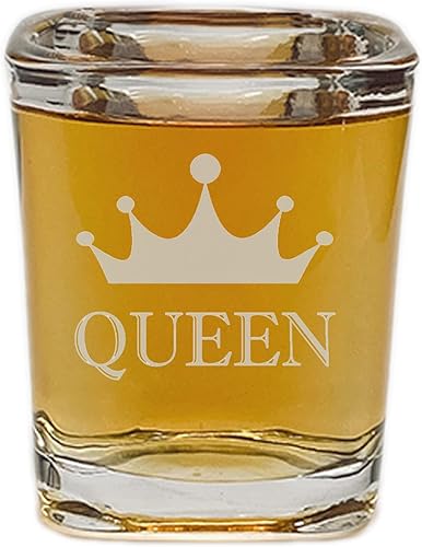 Miniatura 1 de Rogue River Tactical Regalo cuadrado divertido de cristal de chupito de reina para su esposa, mamá, madre, broma, regalo