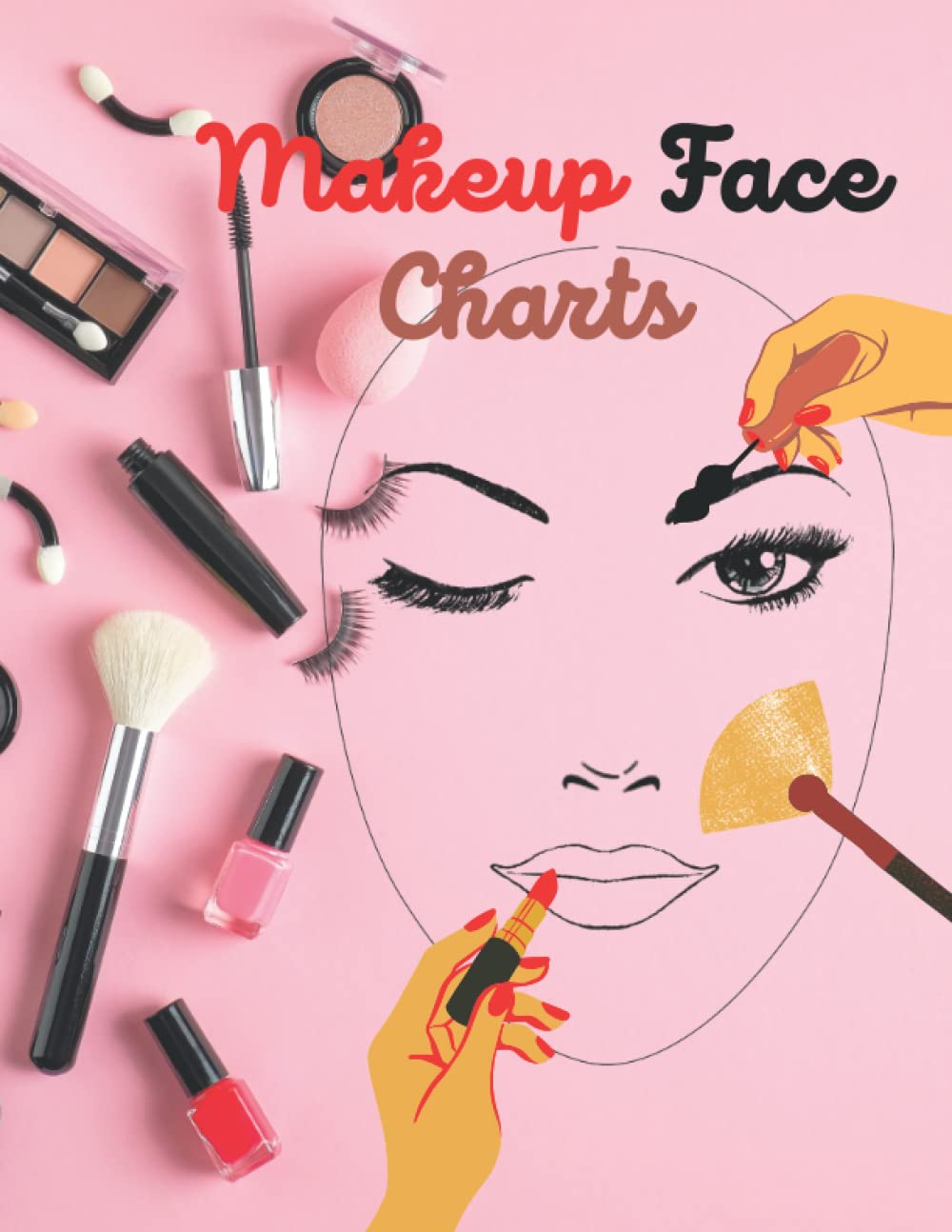 Makeup Face Charts: Face Chart Blanks for Makeup Artists and Makeup Coloring Book for Girls |Basic Face Charts to Practice Makeup for Kids and Teens | Gift for Makeup Artist Lover