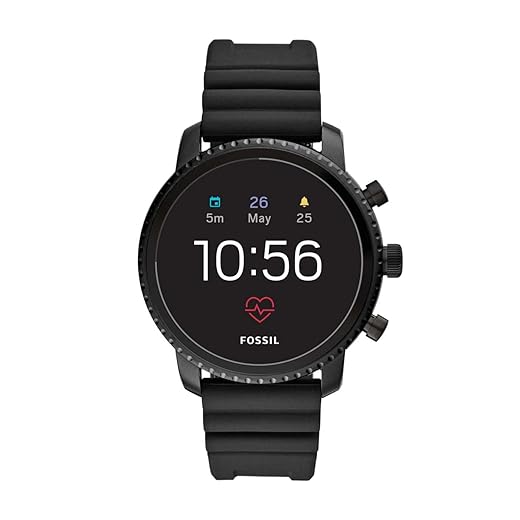 Fossil FTW4018 Gen 4 Explorist HR -Smartwatch digitale da uomo con Cinturino in Silicone, Nero