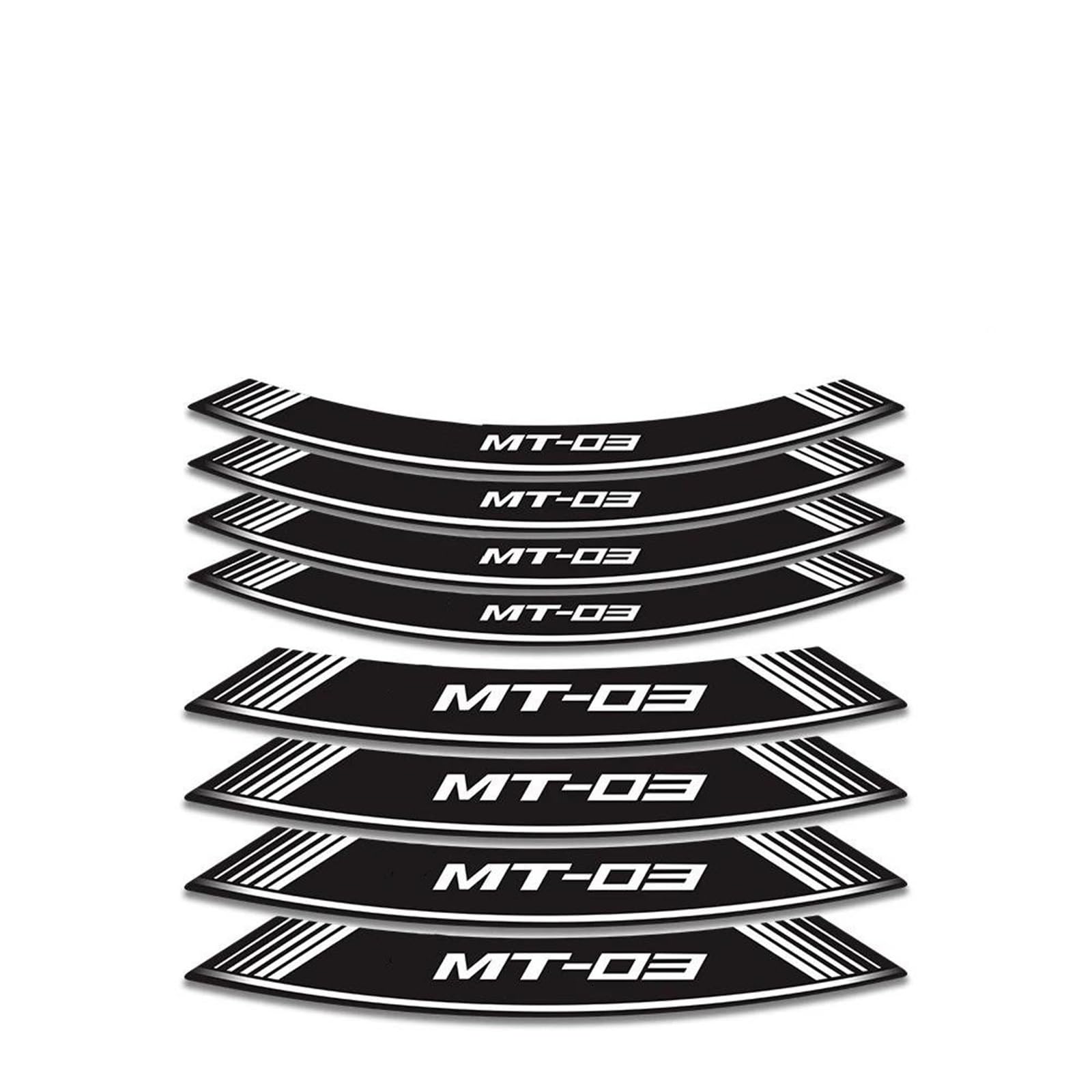 Stickers Motorcycle Stickers Reflective Wheel Rim for MT-03 MT03 MT 03(Style 1)