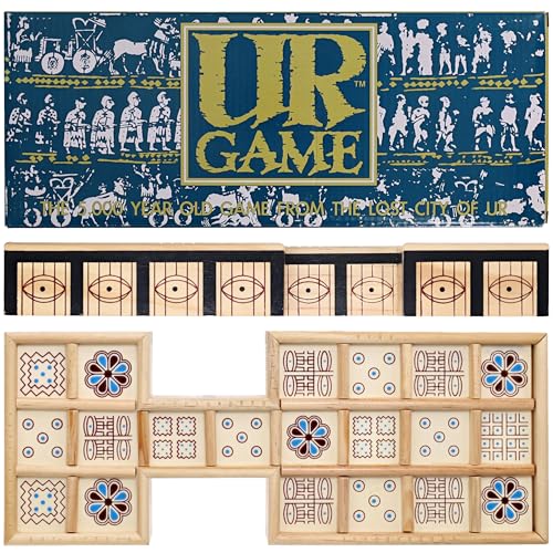 We Games Royal Game Of Ur, Gioco Da Tavolo Per Due Giocatori Di Strategia Antica Con Tavola In Legno Da 34,3 X 14 Cm E Cassetti Portaoggetti, Ideale Per Gli Appassionati Di Storia - 7