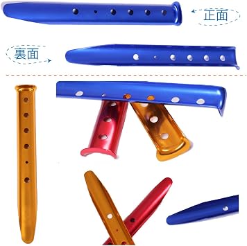 TRIWONDER Tent Stakes Pegs for Snow Sand Beach Canopy Heavy Duty Ground Anchor Stakes Tent Nail Aluminum U-Shaped Camping Hiking Backpacking 6Pcs